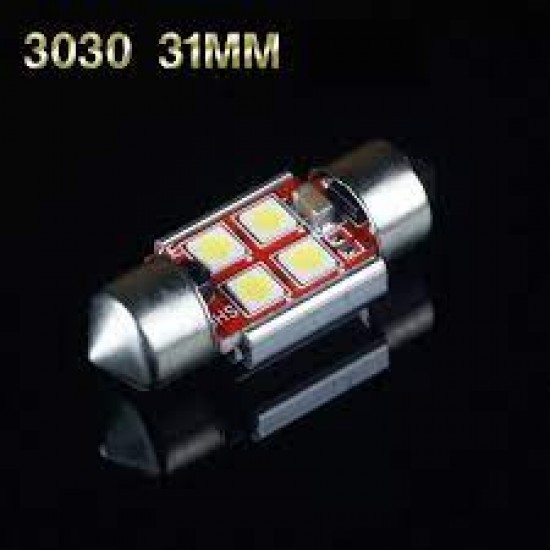 Bombilla led Festoon 3030 4SMD Canbus 31MM