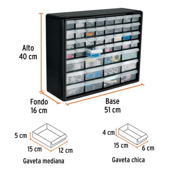 ORGANIZADOR CON 44 GAVETAS ,TRUPER