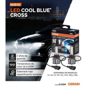 Foco Led  Osram Cool Blue Cross  H1, H4, H7, H8/H11/H16, 9005/9006